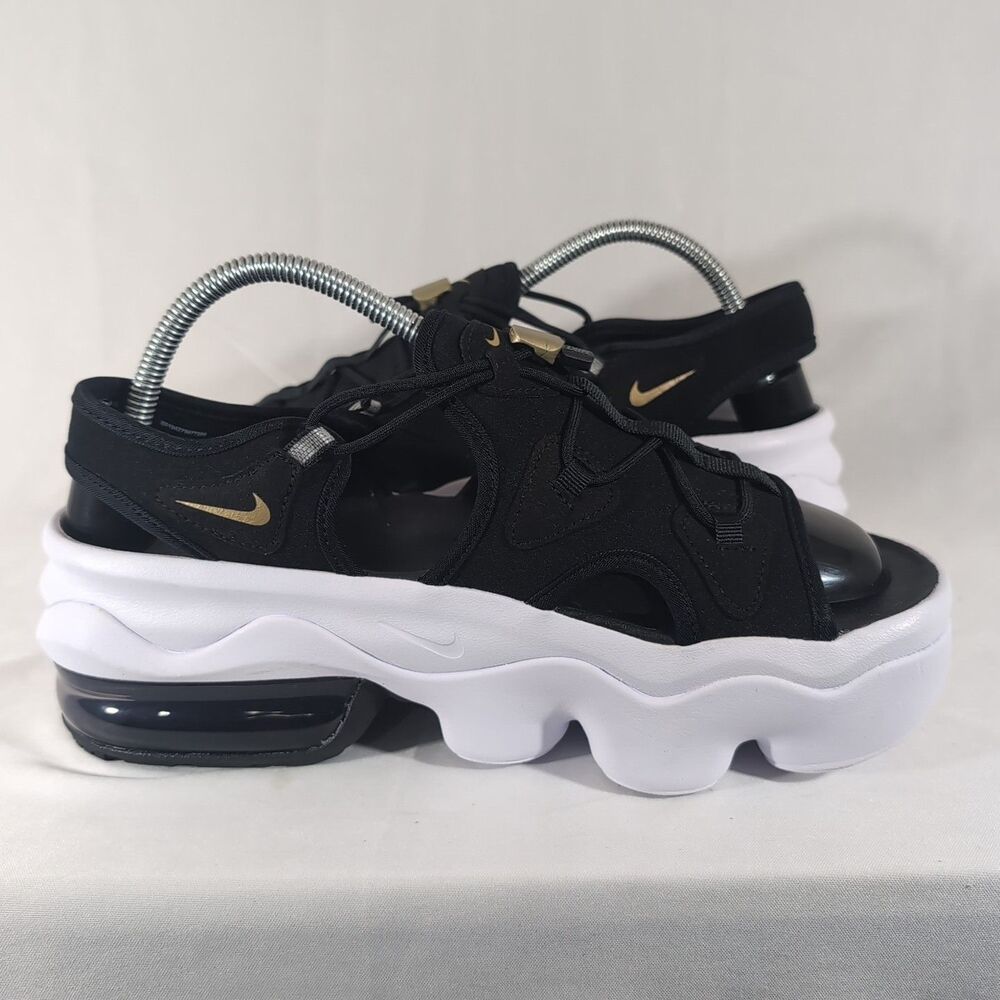 Nike Air Max Koko Platform Sandals Women's Size 11 Black/White/Gold CW9705-001 - Picture 5 of 9